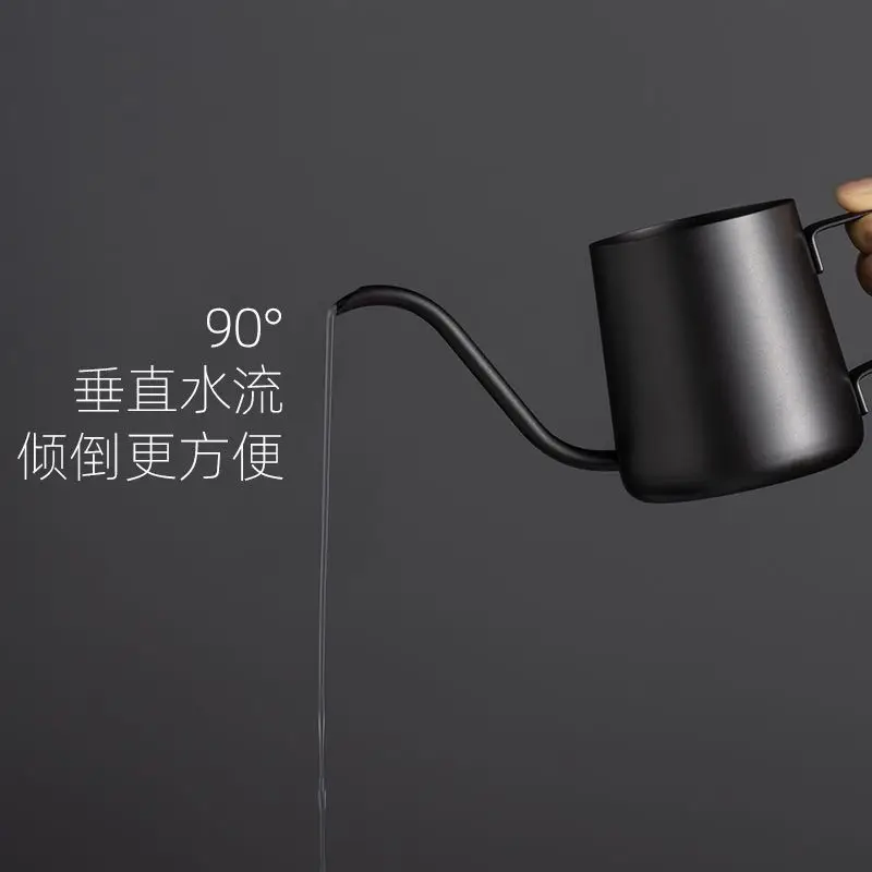 

Coffee Hand-Made Pot Stainless Steel Set Mini Thin Mouth And Slender Mouth Small Hanging Ears Can Be Heated To Replace Goods One