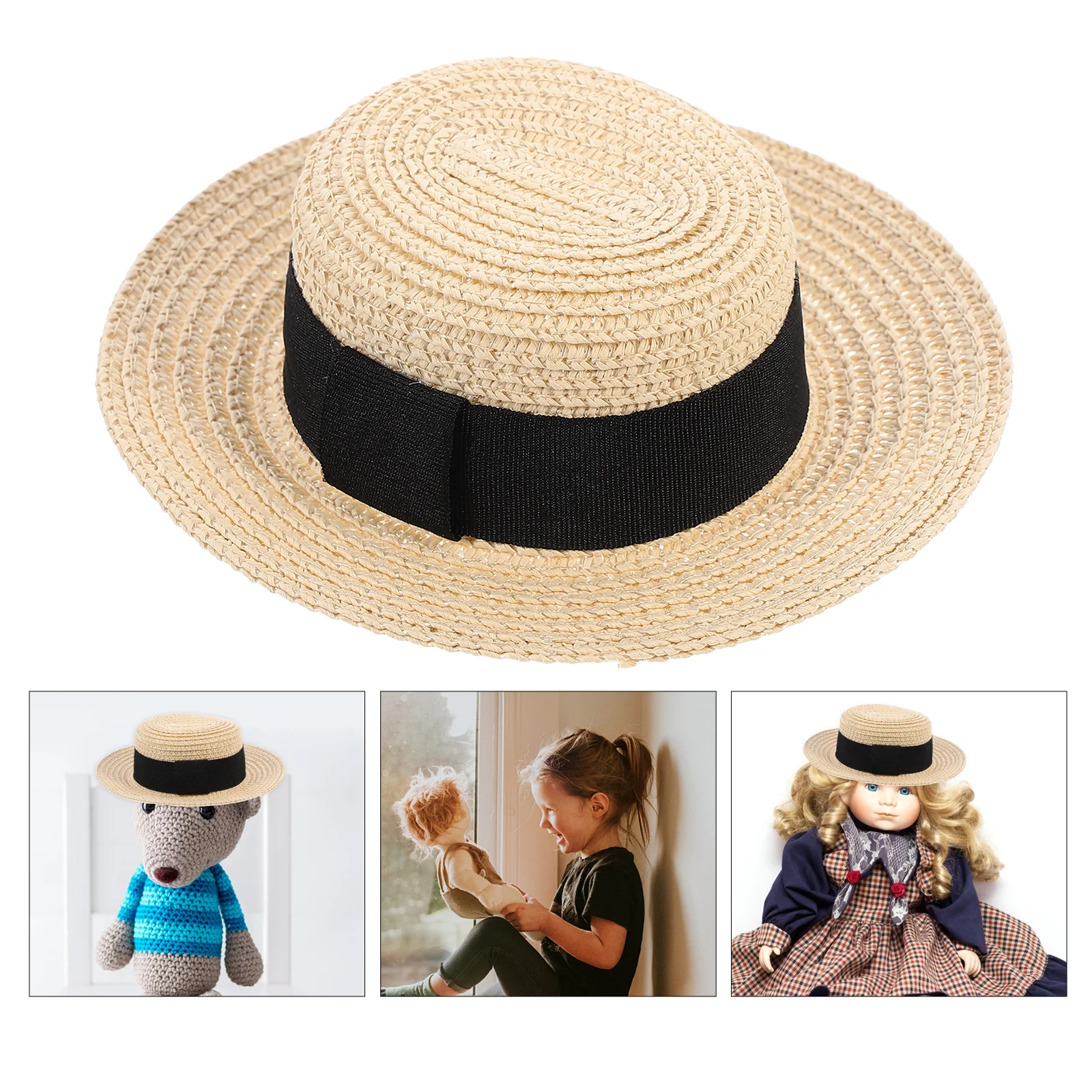 

Straw Straw Straw Hat Decor Hand-woven Ornament Accessory Adornment Clothes Exquisite Decor Costume Straw Straw Hat Decors