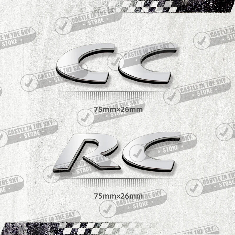 3D Автомобильная наклейка RC CC металлический задний значок для Peugeot 308 306 307 207 208 3008 407