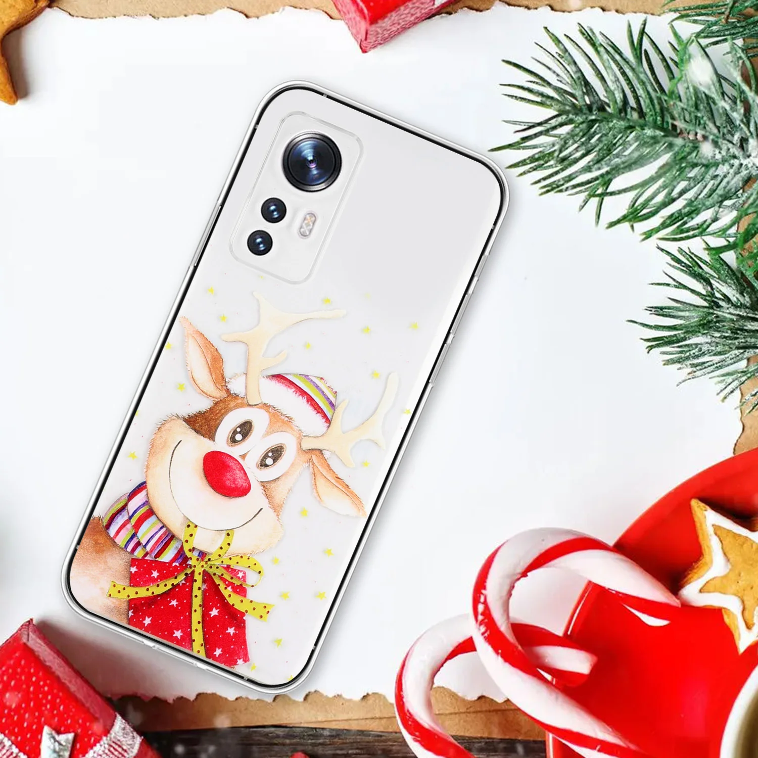 

Christmas Elk Santa Claus Case for Xiaomi Mi 12 Lite 12X Luxury Clear Soft Silicone Phone Cover Xiaomi POCO X4 Pro 5G M4 Pro 4G