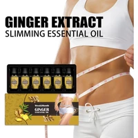 6pcs ginger slimming oil lymphatic drainage anti aging plant essential oil promote metabolism full body slim massage oils