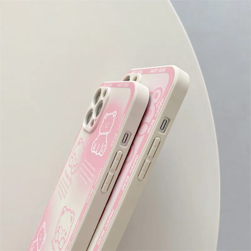 Роскошный милый розовый мягкий чехол с медведем на весь экран для OPPO Realme XT C2 8i 5 6 8