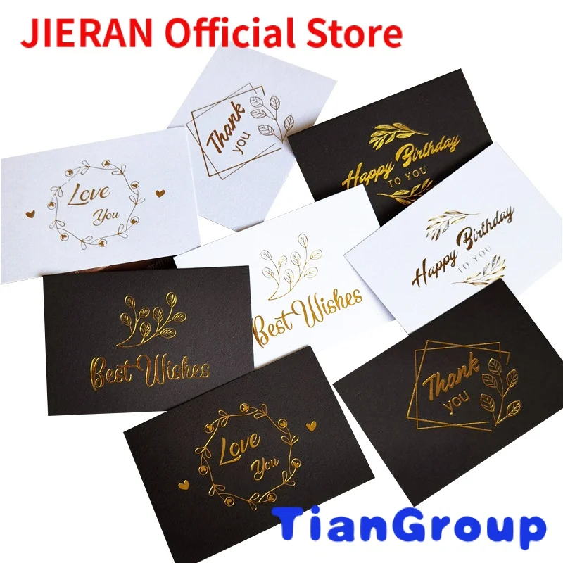 

Роскошная пользовательская толстая бумага 600 г, спасибо, почтовая карта с логотипом фольги