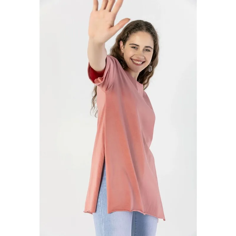 

Double Sleeve Slit Temporary Shed T-Shirt T Shirt Y2K Top Nostalgic Summer Women T-Shirt Anime Bluz