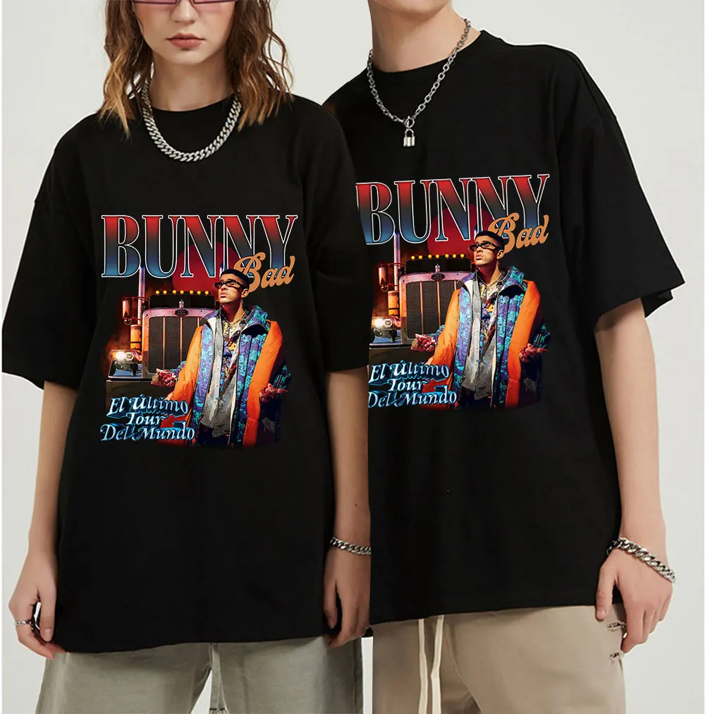 

Bad Bunny T Shirt El Ultimo Tour Del Mundo Graphic Tee Shirt Hip Hop Vintage Summer Tshirt Loose Short Sleeve Oversized T-Shirts