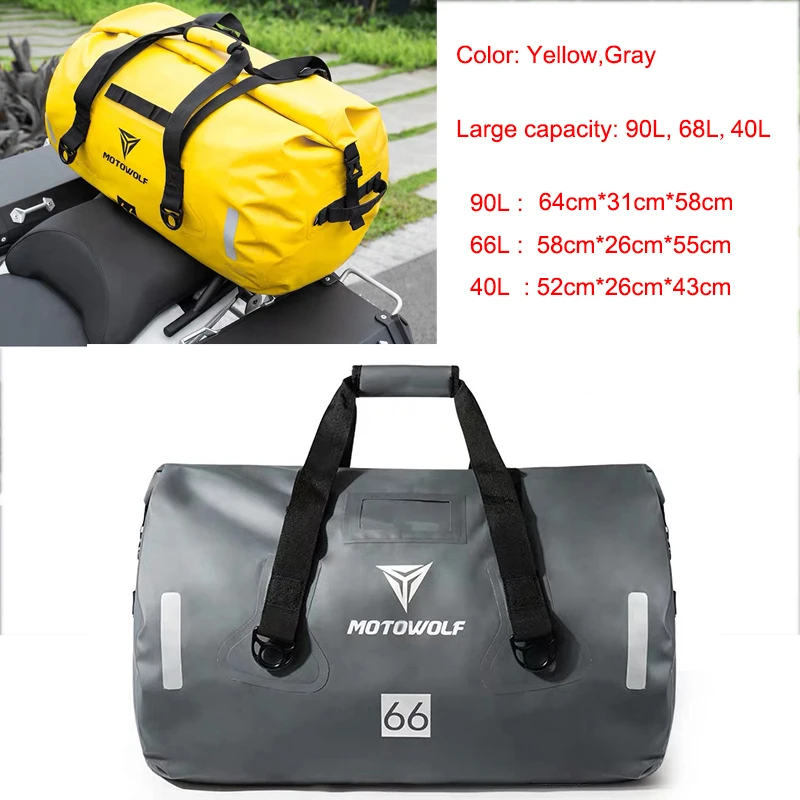2019 Motorcycle 90L 66L 40L Waterproof Tail Bags Back Seat Bags Travel Bag Motorbike Scooter Sport Luggage Rear Seat Rider Bag
