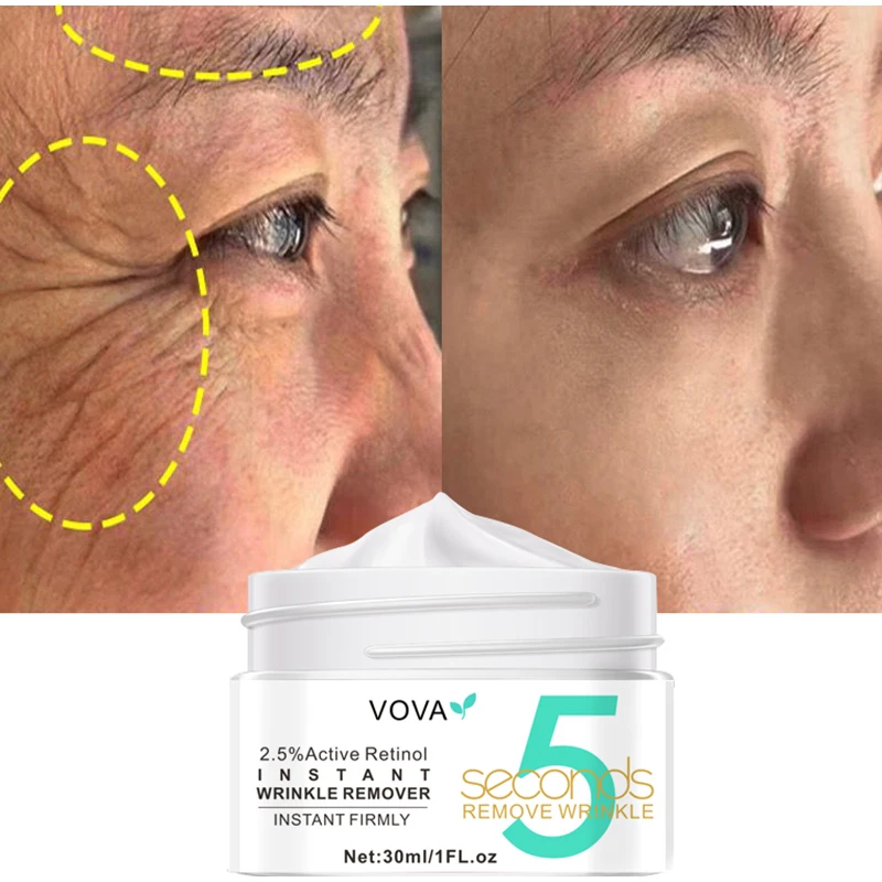 

5 seconds Hydrating Anti-wrinkle Facial Cream Instant Aging Fade Fine Line Removal 30ml Unisex Nourish Smoother Skin Care 2022