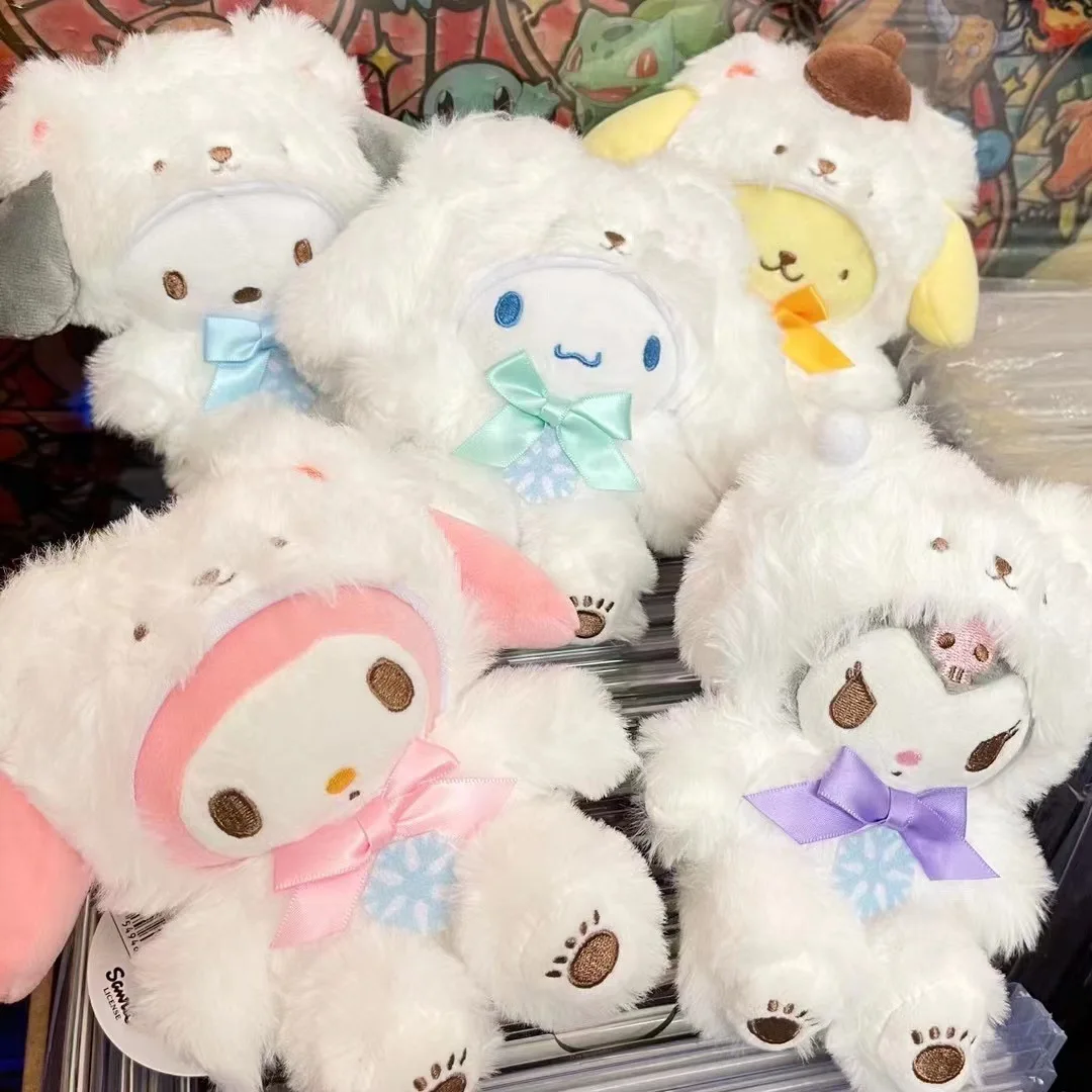 

Sanrio 리리오 Kawaii Kuromi Cinnamoroll похвалы подвеска плюшевая кукла брелок на рюкзак украшение детский Сюрприз подарок на день рождения