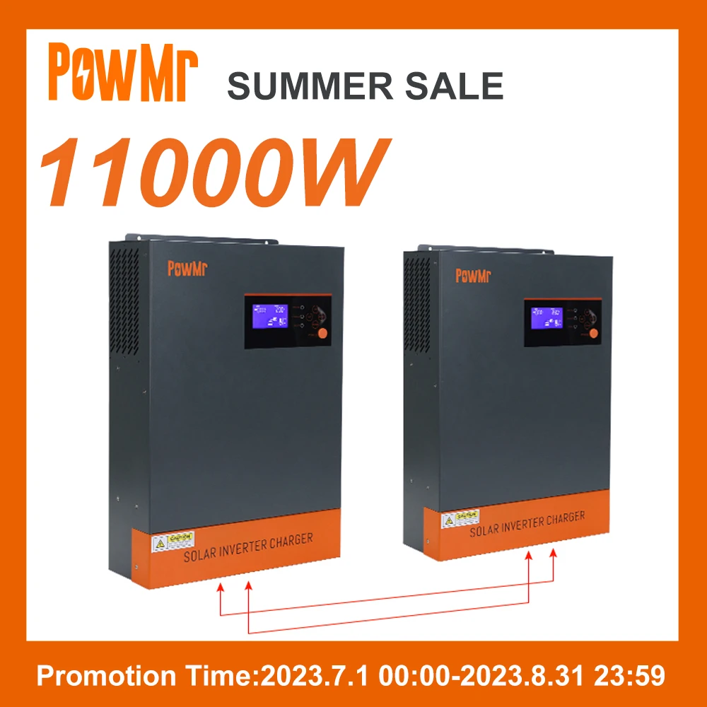 Трехфазный солнечный инвертор, 11000 Вт, В переменного тока/В переменного тока, с MPPT 80A, Солнечный контроллер, зарядное устройство 48 В постоянного тока, быстрая доставка в ЕС