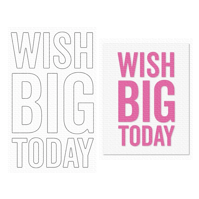 

July 2023 New Wish Big Today Words Cutting Dies Scrapbooking for Paper Making Frames Card Set no Clear Stamps