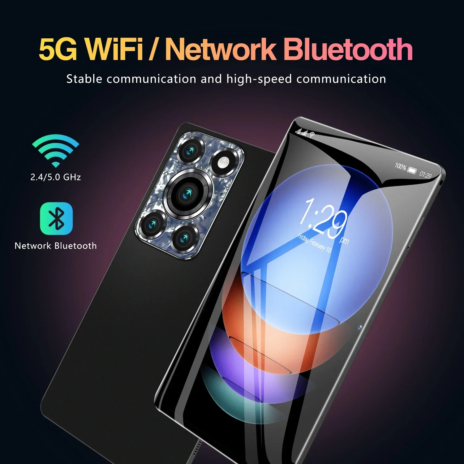 Новинка 2025 года планшет HAUWIE Pad12 Android14 16 ГБ + 1 ТБ Snapdragon 888 10000 мАч Bluetooth5.0 5G WPS