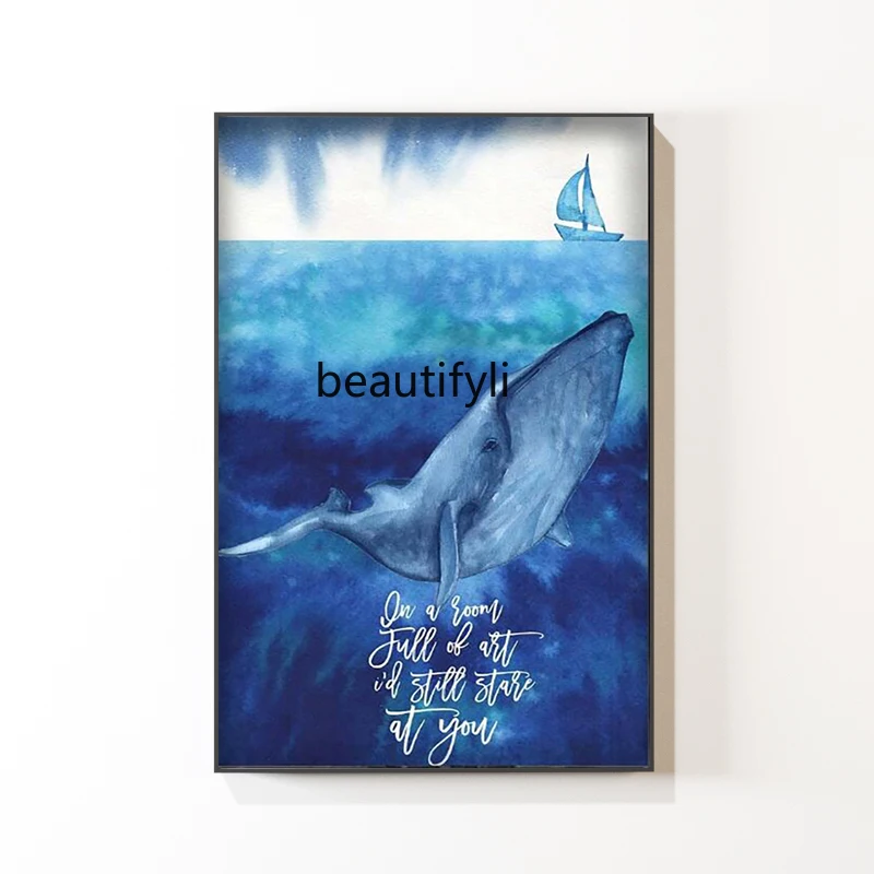 

HJ Entrance Painting Modern Light Luxury Meaning Good Restaurant Wall Decoration Floor Hanging Painting