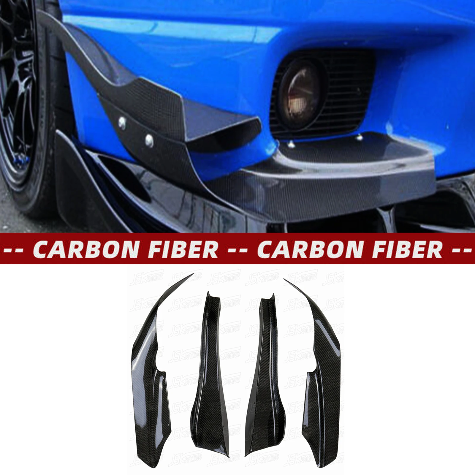 

Carbon Fiber Front Bumper Canards (4 Pcs) For R33 Gtr 1995-1998 (JSKNSR395009)