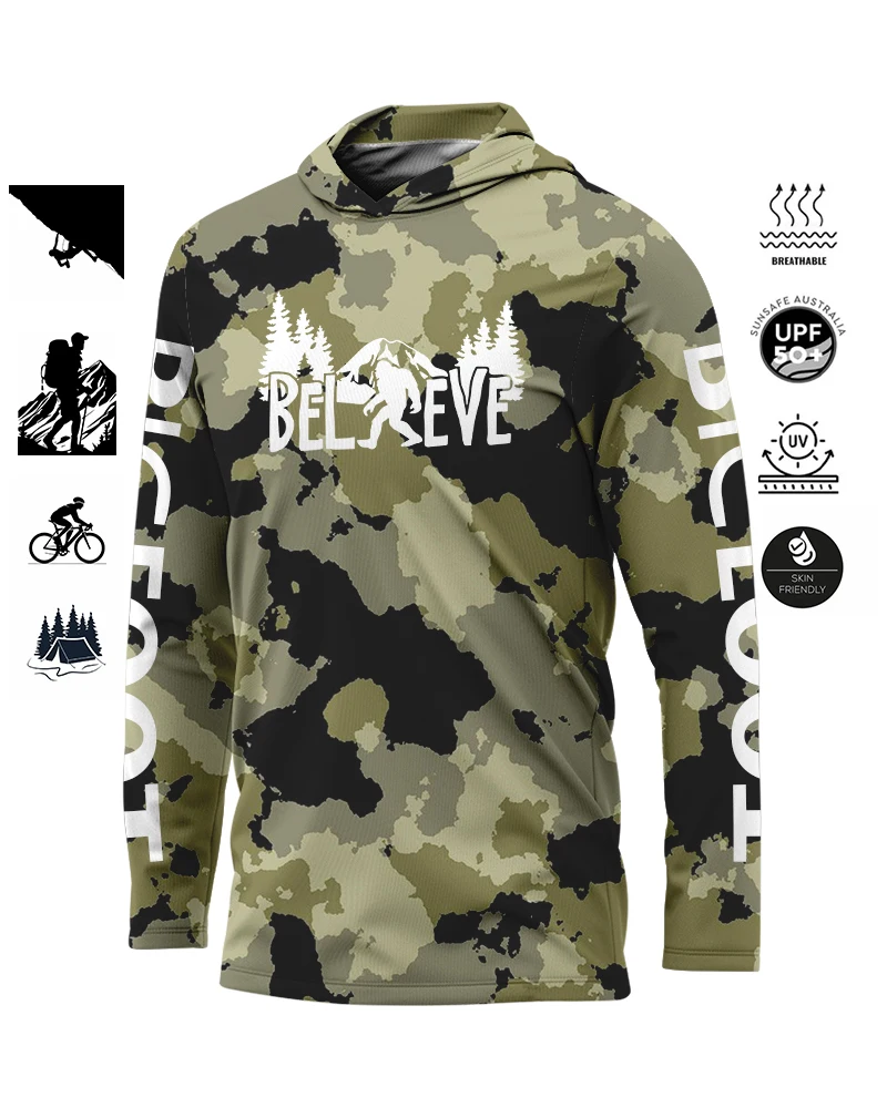 Мужская Спортивная Толстовка BIGFOOT с длинным рукавом камуфляжная одежда