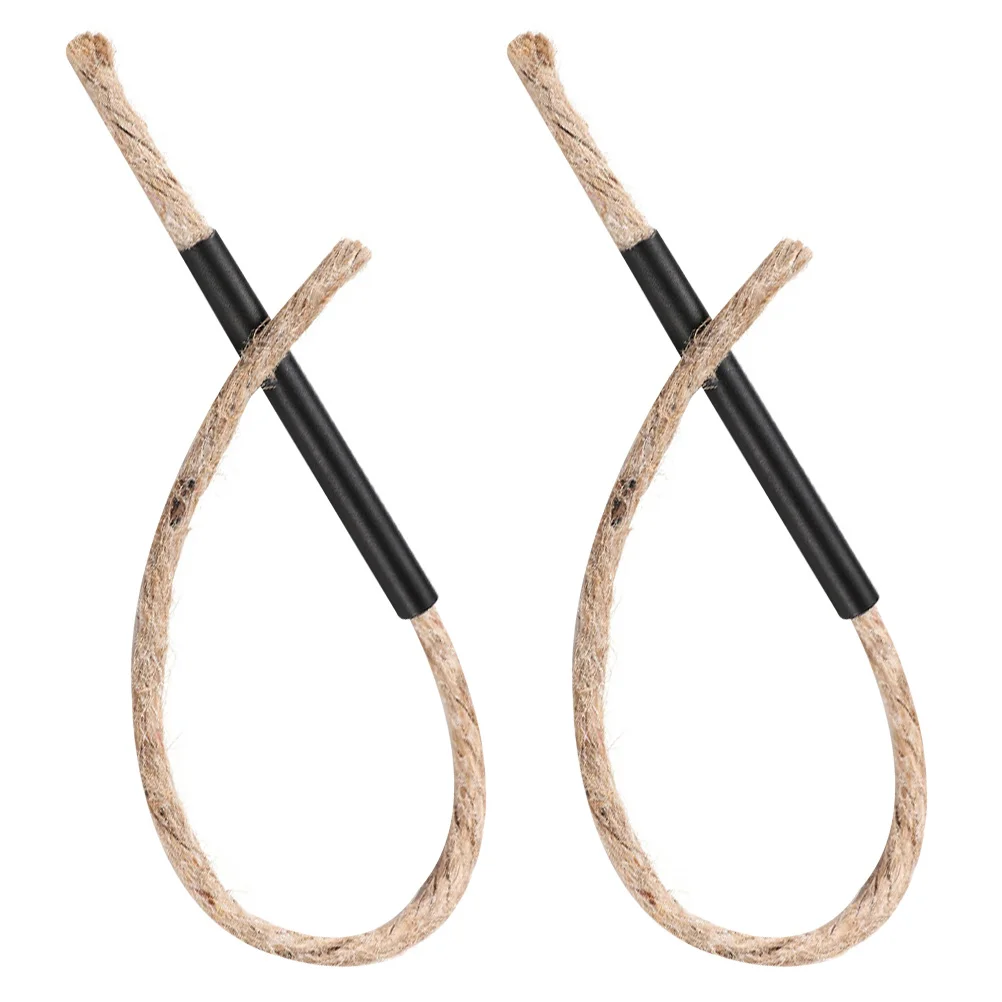 

2 Pcs Fuse Tinder Wick Camping Jute Ropes Core Hiking Flame Starting Rope Barbecue Supplies