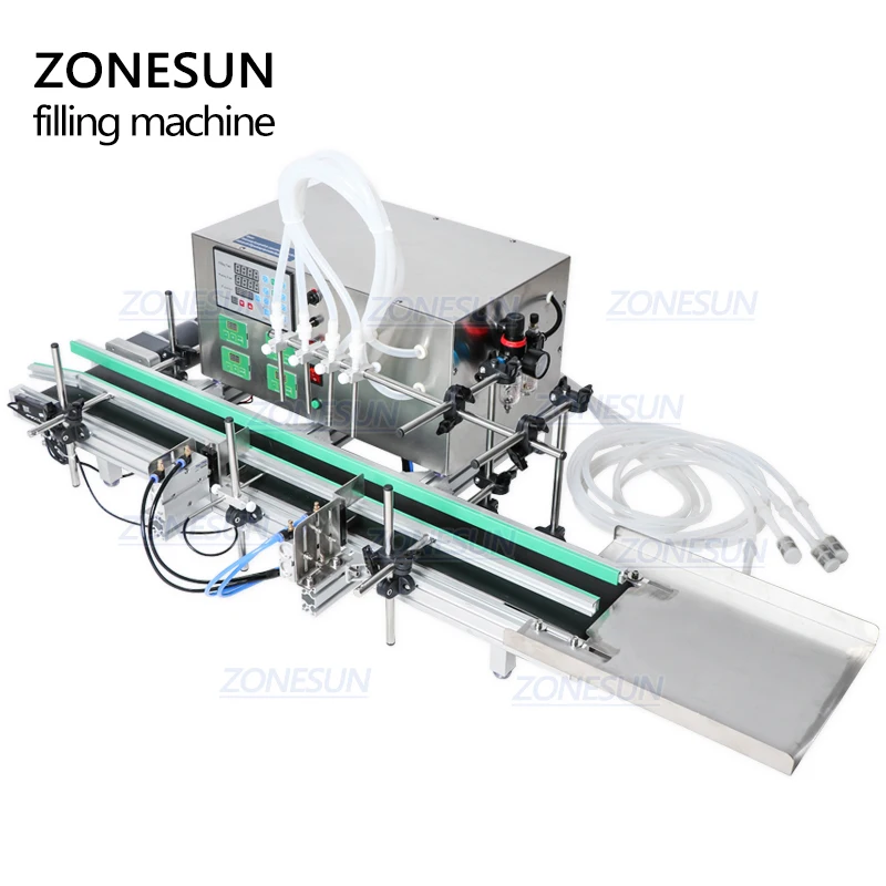 ZONESUN 4 Nozzles Benchtop Automatic Juice Water Filler Soft Drinks Liquid Bottling Filling Machine Line | Бытовая техника