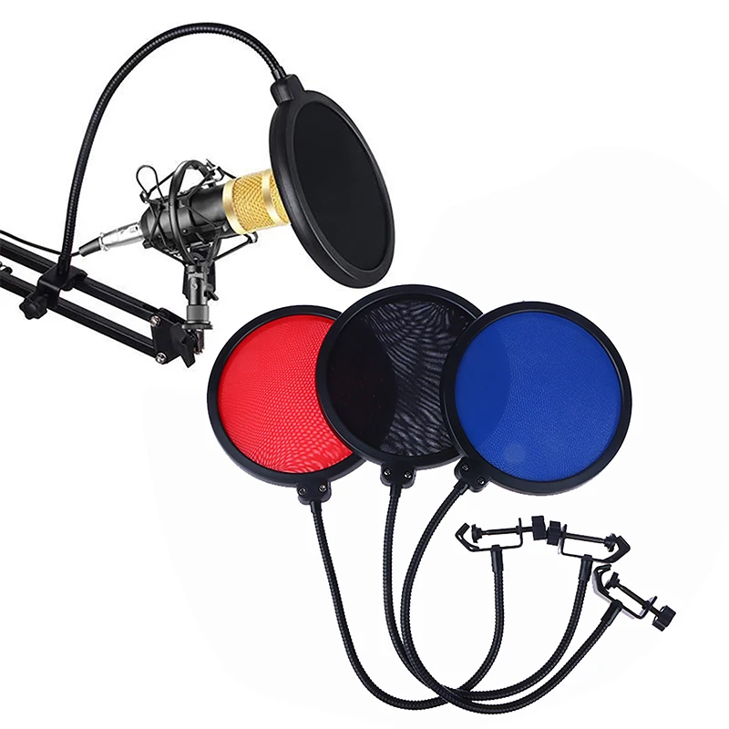 

1Pc Microphone Pop Filter Spray Windscreen Mesh for Broadcast Record for Speaking Recording Microphone Filter Accessories