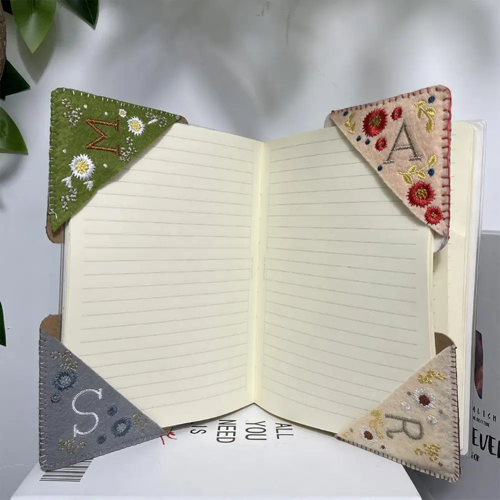 

Corner Page Mark Hand Embroidery Multifunctional Bookmark For Reader Teacher Gift Mini Stationery Articles Stationery