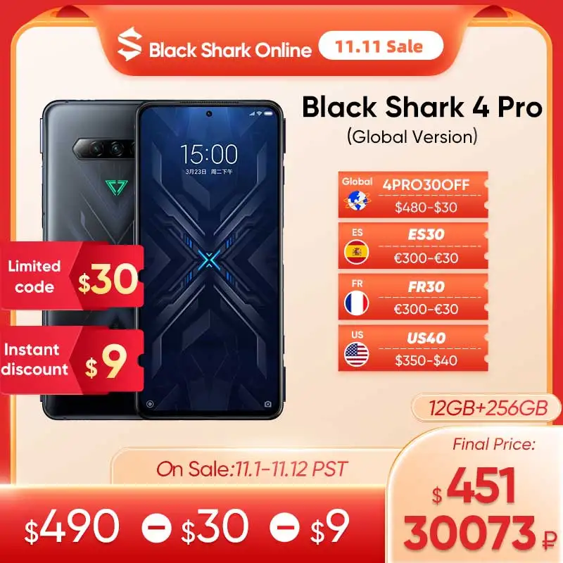 Najtaniej Black Shark 4 Pro Wersja Globalna 5G Telefon Do Gier 6.67