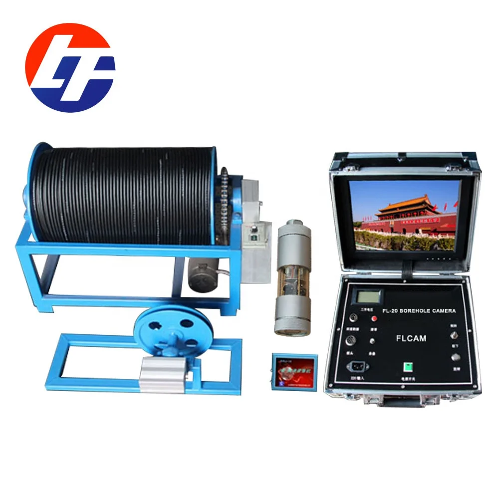 

1000m dual camera and automatic winch mounted borehole camera deep water with low price