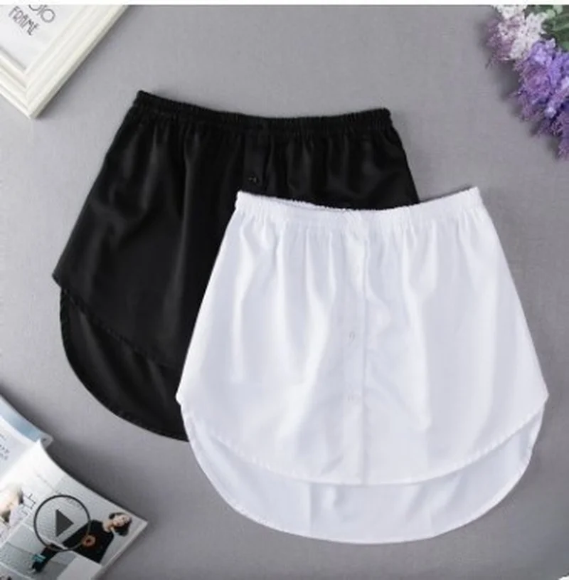 

Съемная нижняя юбка, женская рубашка с имитацией, асимметричная юбка, рубашка с подолом, хлопковая Удлиняющая мини-юбка с имитацией подола, 4...