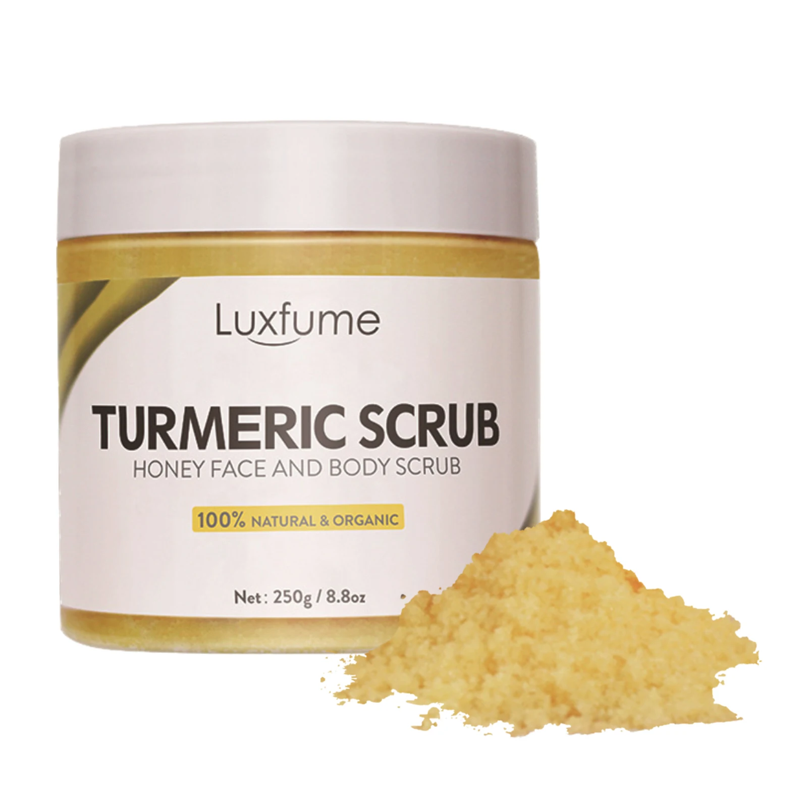 

Turmeric Face Body Scrub Soften Cutin Brightening Moisturizing Salt Pore Cleaning Skin Smooth Exfoliating Anti-Acne Sugar Cream