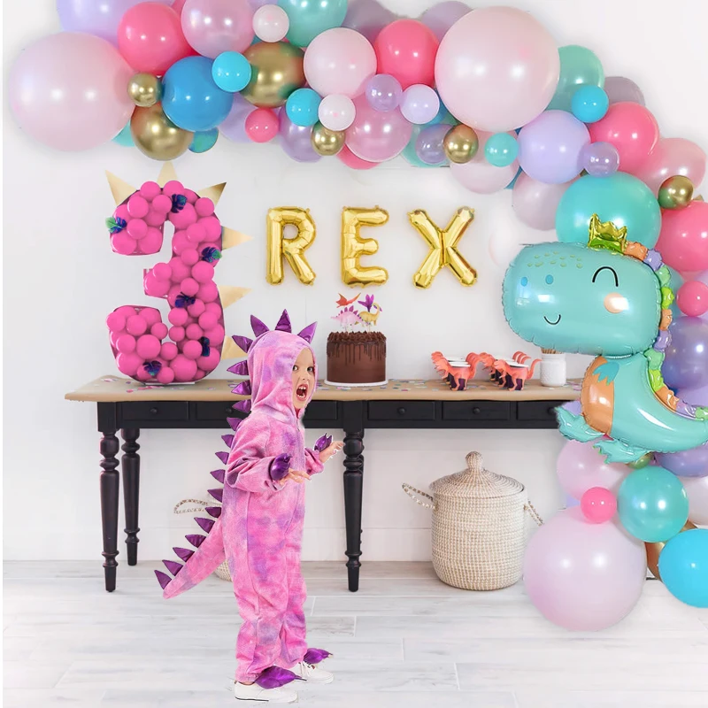 

83 шт., декоративные фольгированные шары в виде динозавра