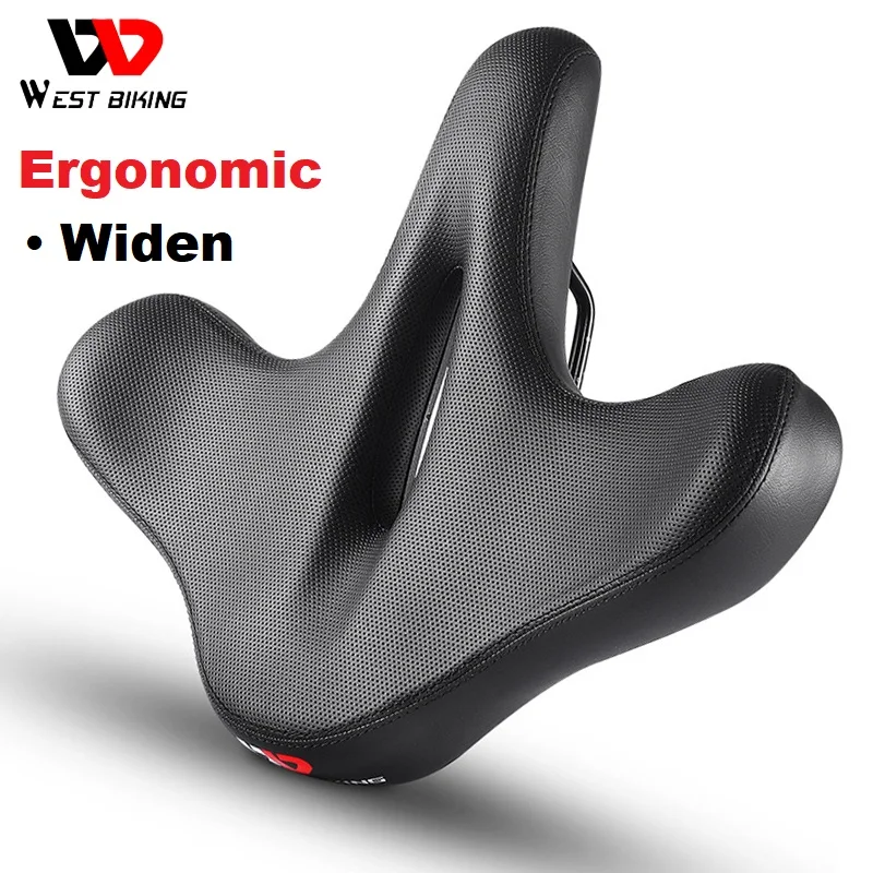 

Женское расширенное велосипедное седло с задним фонарем, Женская подушка для дорожного велосипеда, удобное дышащее велосипедное седло