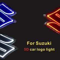 for suzuki swift samurai sx4 jimny vitara baleno alto hayabusa ornament 5d car front grille trunk logo led light retrofit light