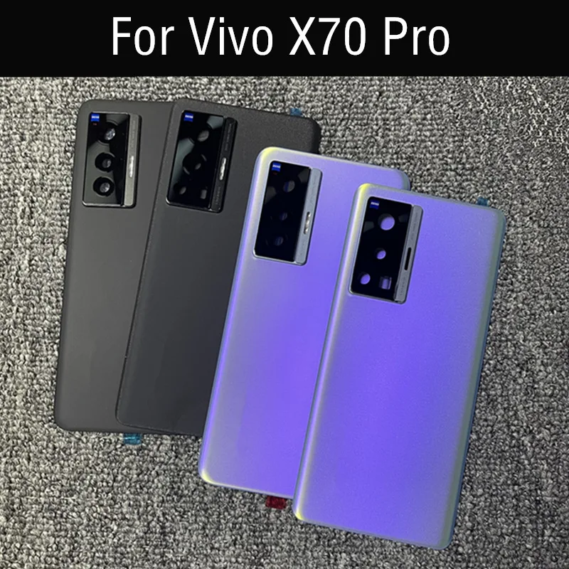 

6.56" For Vivo X70 Pro Back Battery Cover Housing Door Rear Glass Case For vivo X70Pro Battery Cover With Frame lens