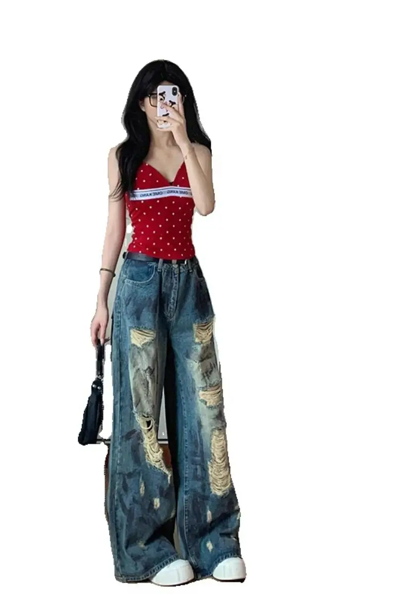 Stacked Fake Two Pieces Inner wear Cami Women Summer Outer Wear Sleeveless Design Sense Short Sweet Gyaru Top