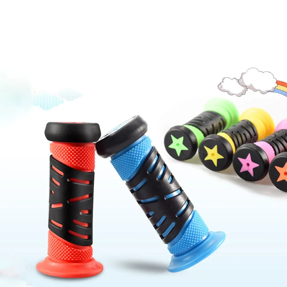 1Pair Rubber Bike Bicycle Handle Bar Grips Anti-slip Waterproof Tricycle Scooter Handlebar For Kids Children Cycling Handle Bars