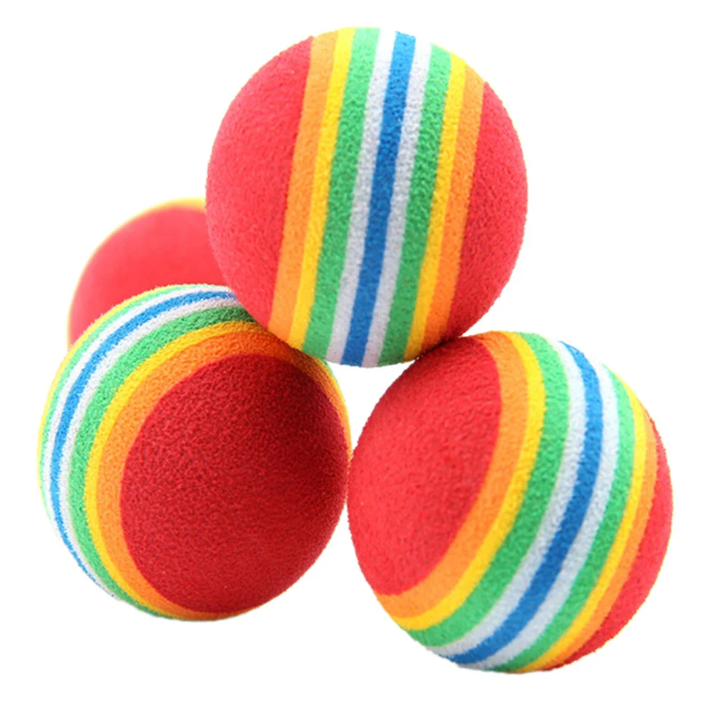 

Cat Toy Toys Dog Rainbow Cats Indoor Eva Pet Dogs Fetch Pets Interactive Floating Large Chew Squeaky Soccer Tinsel Puff Kitten