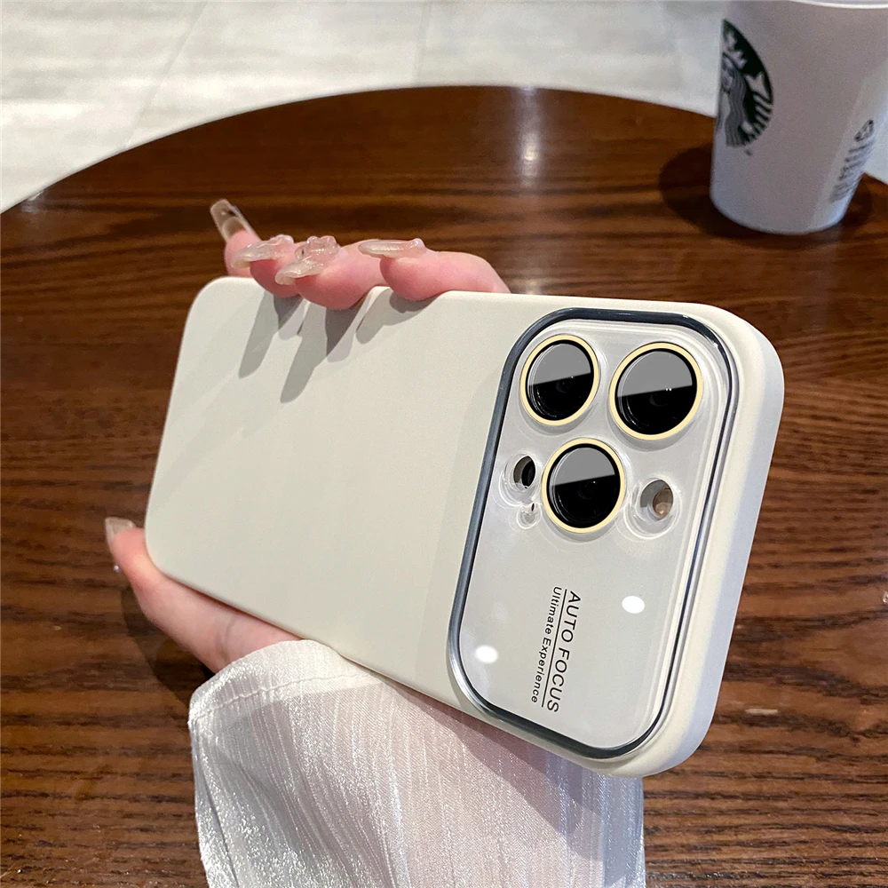 

Original Liquid Silicone Case for iPhone 14 15 11 12 13 Pro Max Shockproof Microfiber Lining Cover with Camera Lens Protector