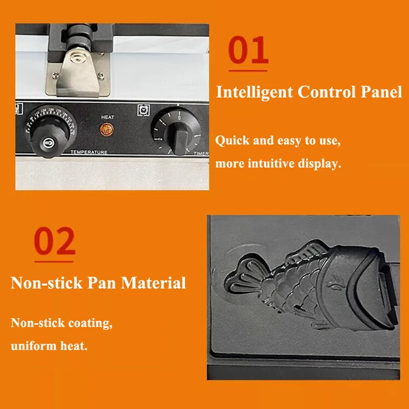 Японская машина для выпечки рыбьего торта вафельная коммерческая Корейская