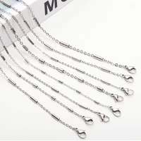 kouch tube chain stainless steel chain 5pcs wholesale diy for man chain necklace 18inch o chains with long short tube diy making
