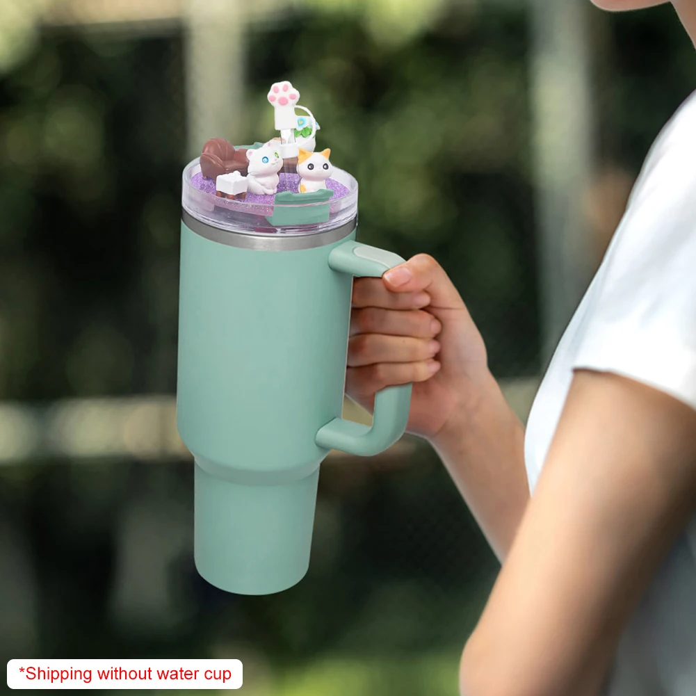 Подвески в виде крышки для кошек с забавным стаканом соломенная заглушка сменный