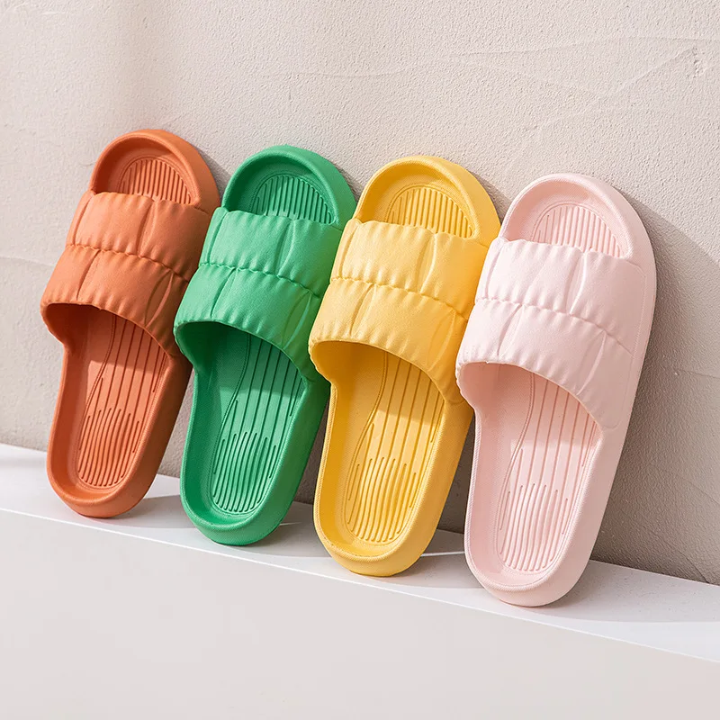2023 Men Platform Slippers Shoes Unisex Summer Beach Eva Soft Sole Slide Sandals Leisure Women Indoor Bathroom Anti-slip Slides