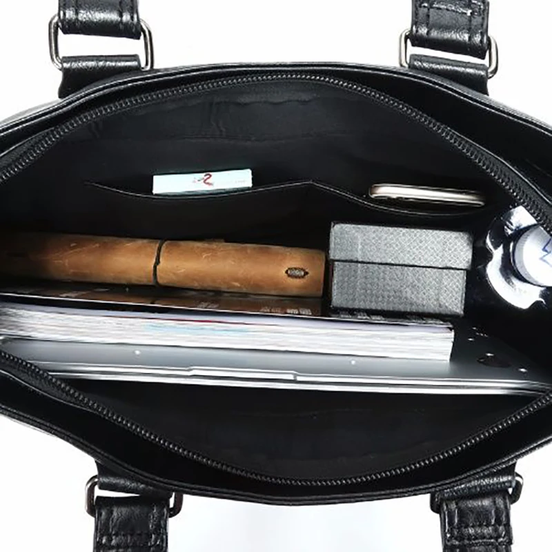 Men Leather texture large bag new fashion trend large capacity travel bag men's business handbag business bag