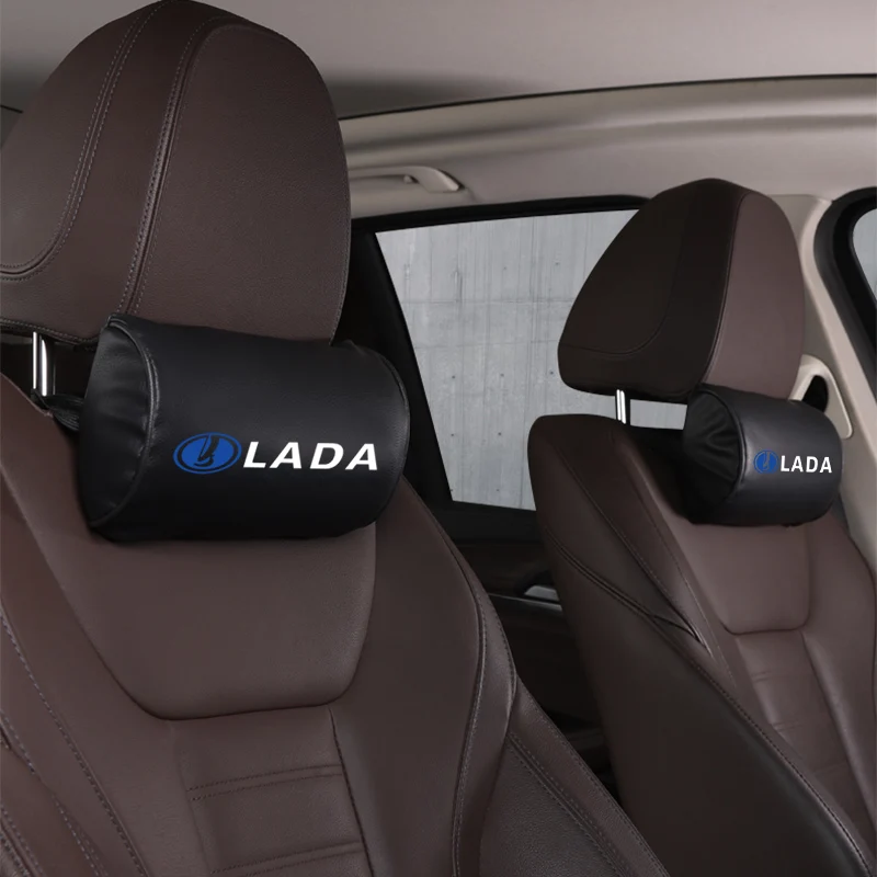 Автомобильное сиденье под шею кожаный подголовник подушка для Lada Vesta Niva Samara Kalina
