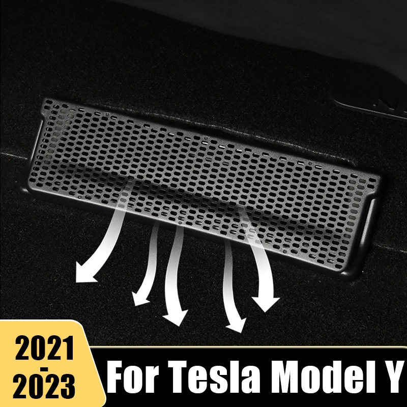 

ABS 2Pcs Car Under Seat Air Outlet Mask For Tesla Model Y 2021 2022 2023 Conditioning Vent Protection Cover Auto Accessories