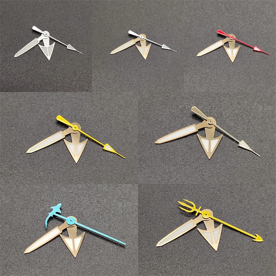 NH35 new abalone pointer modified table needle C3 strong green fish second applicable Japan 4R36 automatic movement