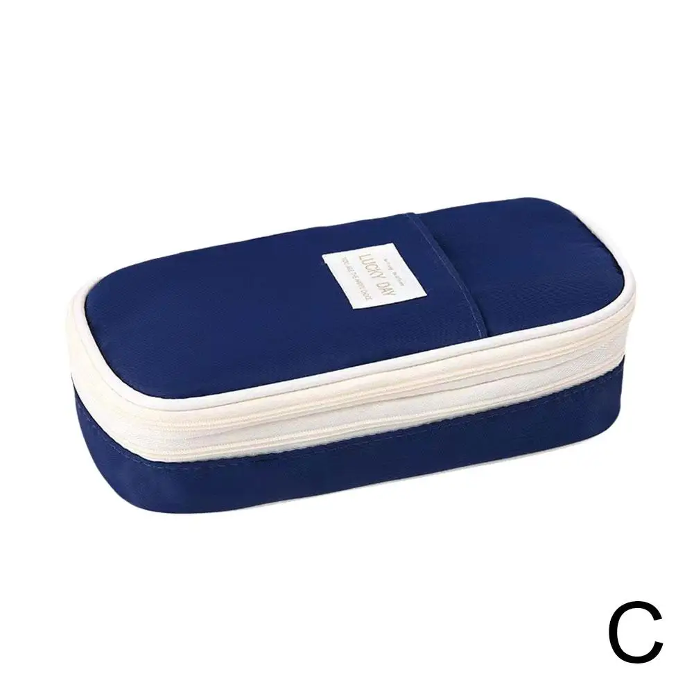 Пенал большой емкости для карандашей школьные принадлежности сумки хранения