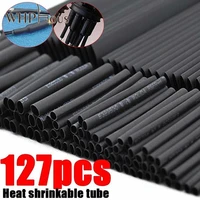 127pcs heat shrink tubing 21 assortment polyolefin tube car cable sleeving wrap