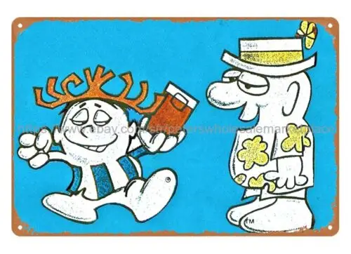 Западный Декор 1960s Гавайский пунчканк и Oaf металлический жестяной знак