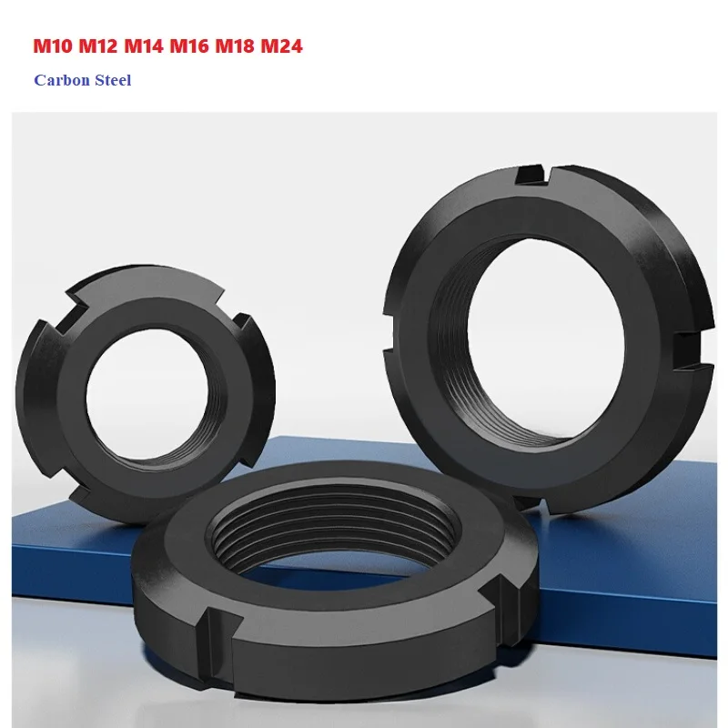 

M10 M12 M14 M16 M18 M24 Круглая гайка Шлицевая гайка Гайка с четырьмя пазами GB812
