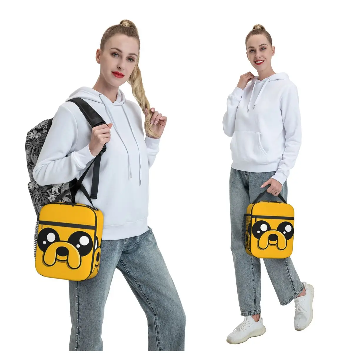 Фото Термосумка для обедов Jake The Dog для женщин и детей, портативные контейнеры для еды, термосумка-тоут для обедов №5