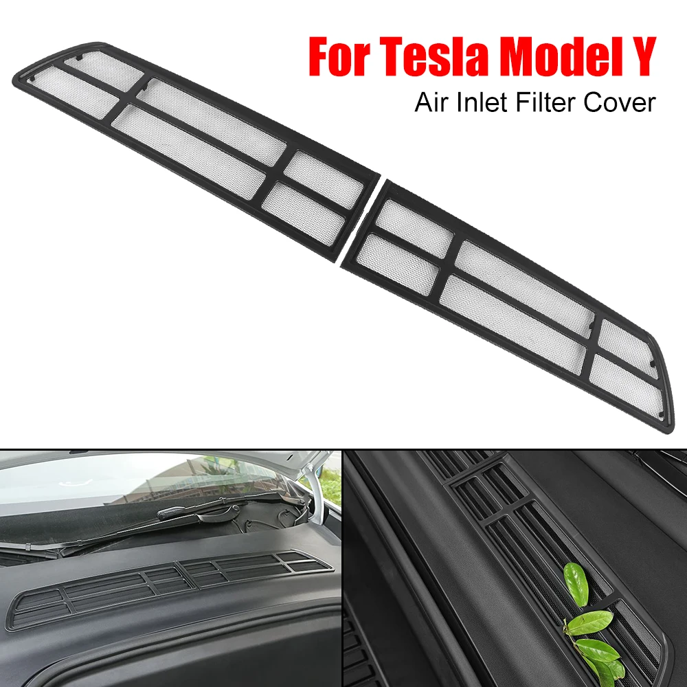 

LEEPEE Car Modification Accessories Air Inlet Protective Cover Insect-proof Net for Tesla Model Y Car Air Flow Vent Cover
