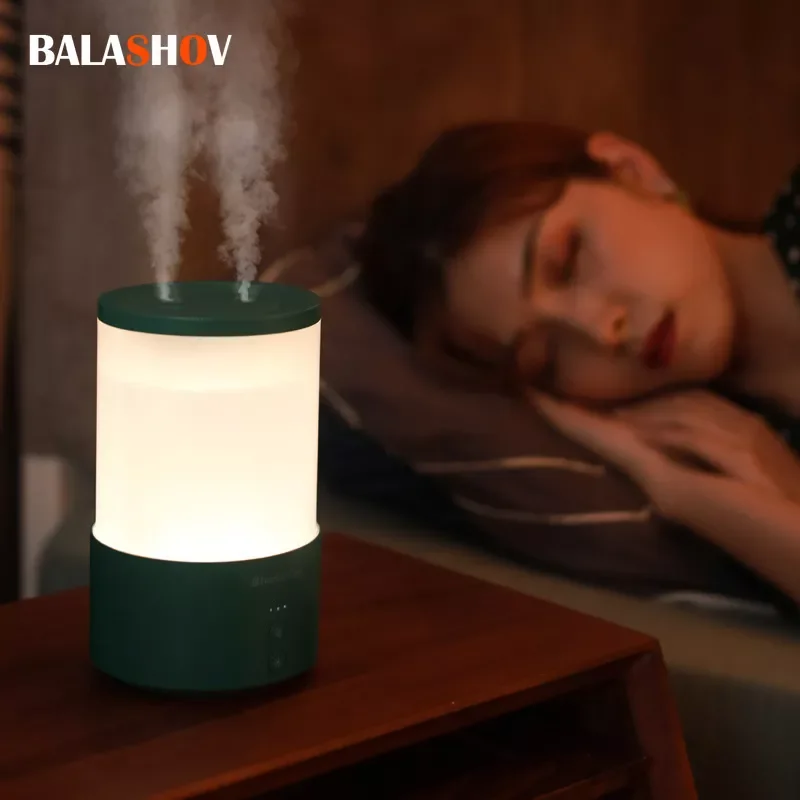 

Увлажнитель воздуха ультразвуковой с двойным распылителем и светодиодный Ной лампой, 650 мл