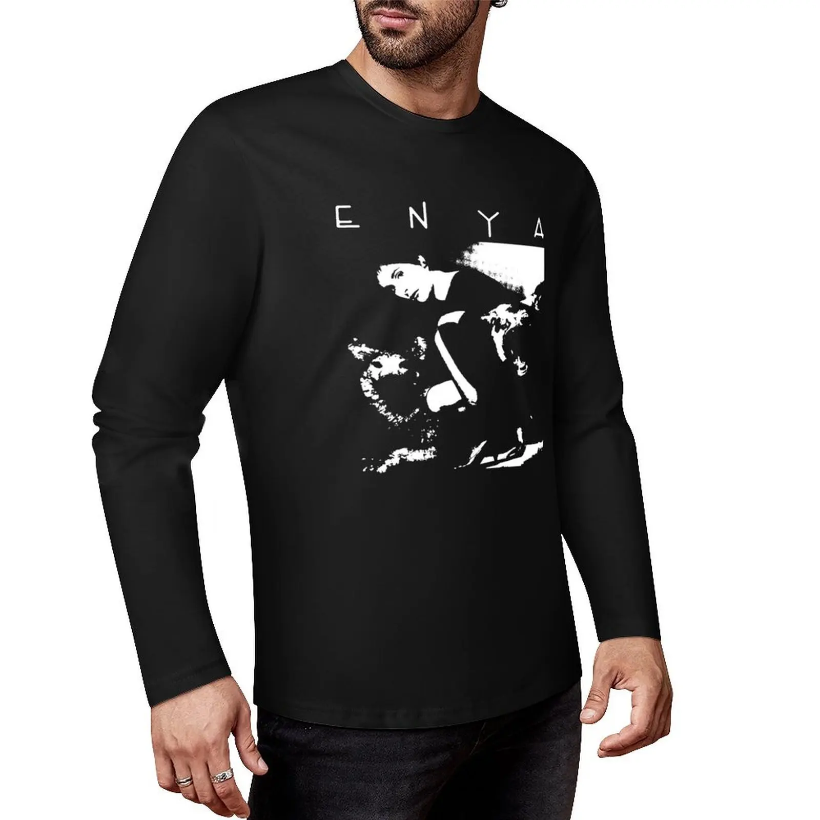 Длинная футболка Enya с аниме блузка мужские футболки рисунком
